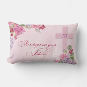 70th Anniversary of Religious Life Catholic Nun Lumbar Cushion