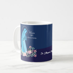 70th Anniversary of Religious Life Nun Pink Flower Coffee Mug