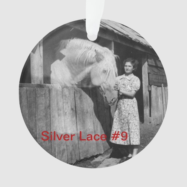 70th Anniversary Silver Lace #9 Ornament (Front)