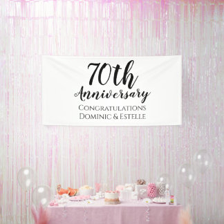 70th Annviersary Custom Party Banner