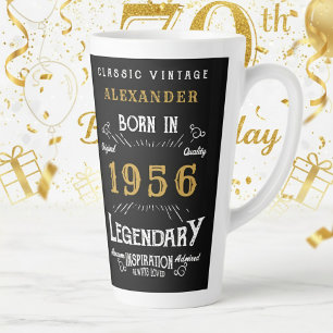 70th Birthday 1956 Legendary Retro Latte Mug