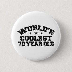 70th Birthday 6 Cm Round Badge