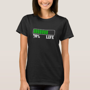70th Birthday 70 Life 70 Years Loading Bar 70 Perc T-Shirt