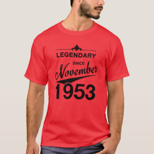 70th Birthday 70 Year Old Born November 1953 Gift T-Shirt