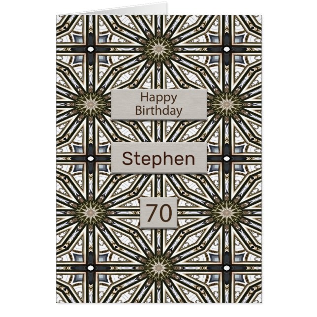 70th Birthday Abstract Mandala Design (Front)