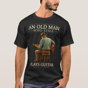 70Th Birthday Acoustic Guitar Player Artwork T-Shirt