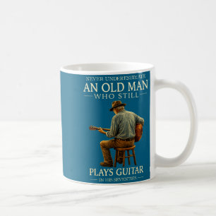 70Th Birthday Acoustic Guitar Player Design Coffee Mug