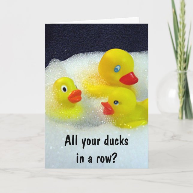 **70th BIRTHDAY** AND DUCK HUMOR TOO! Card (Front)