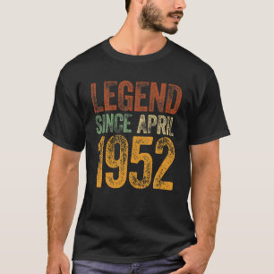 70Th Birthday April Born 70 Years Legend Since 195 T-Shirt