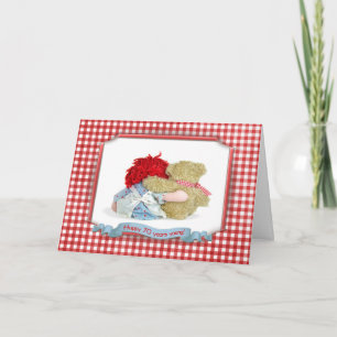 70th Birthday-bear and doll Card