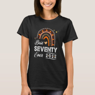 70th Birthday Best 70 Years Old Ever Rainbow Leopa T-Shirt