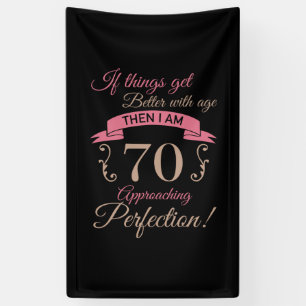 70th Birthday Better With Age Banner