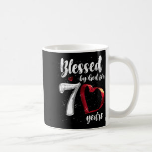 70th Birthday Blessed By God For 70 Years Birthday Coffee Mug