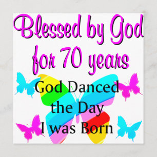 70TH BIRTHDAY BLESSING CARD