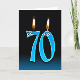 70th Birthday Candles Card