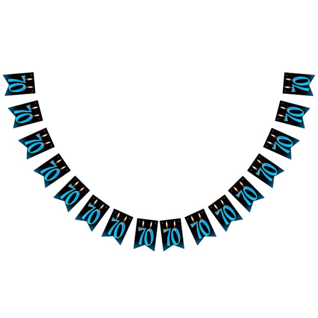 70th birthday candles with eyeballs bunting  (All)