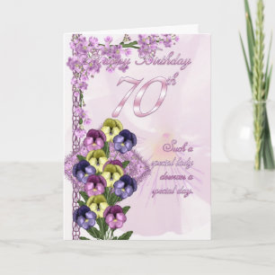 70th Birthday Card For A Special Lady