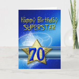 70th Birthday card for Superstar