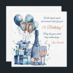 70th Birthday Card Personalised for Men<br><div class="desc">Celebrate a milestone in style with our personalised 70th birthday card designed just for men. This premium-quality card features a customisable message, name, and photo upload option, making it a truly unique keepsake for the special occasion. Whether you're gifting it to a dad, grandfather, husband, or friend, this card strikes...</div>
