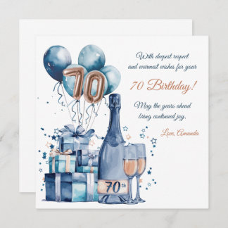 70th Birthday Card Personalised for Men