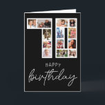 70th Birthday card Photo Collage Greeting<br><div class="desc">Celebrate the milestone 70th birthday with our personalised photo collage birthday card! This card features a striking "70" design that frames your cherished memories in a beautiful layout. Turn seventy years of memories into a meaningful gift they'll treasure. Simply upload your photos and arrange them in the intuitive editor. Blank...</div>