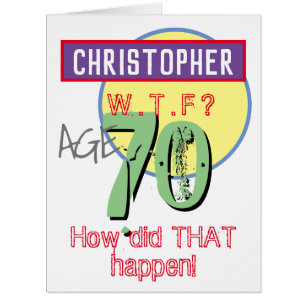 70th Birthday Card - WTF Design
