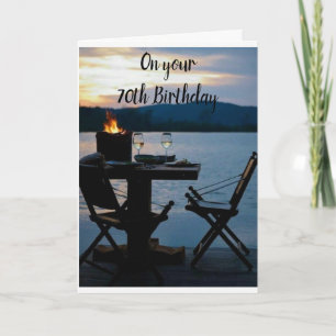 "70th BIRTHDAY" CELEBRATE LAKE STYLE Card