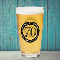 70th Birthday Celebration Glass