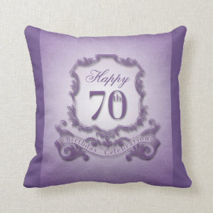 70th Birthday Celebration with Message (back) Cushion