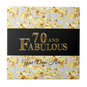 70th Birthday Ceramic Tile