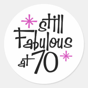 70th Birthday Classic Round Sticker