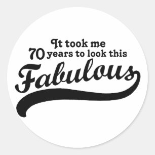 70th Birthday Classic Round Sticker