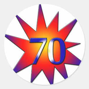 70th Birthday Classic Round Sticker