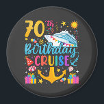 70th Birthday Cruise B-Day Party Circle Magnet<br><div class="desc">70th Birthday Cruise B-Day Party Funny design Gift Classic Circle Magnet Classic Collection.</div>