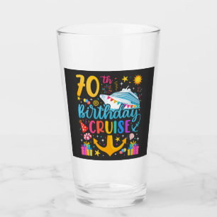 70th Birthday Cruise B-Day Party Drinking Glass