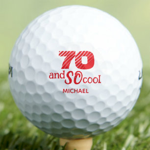 70th Birthday Dad Gift SO Cool Orange Red Golf Balls