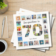 70th Birthday Design Your own Photo Collage
