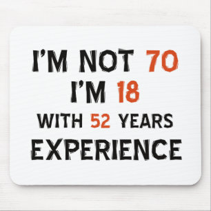 70th birthday designs mouse pad