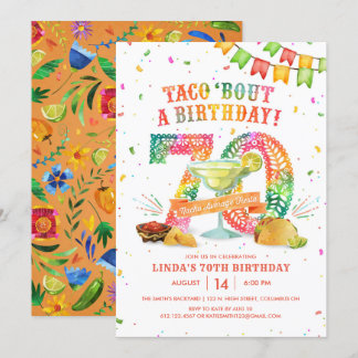 70th Birthday Fiesta Invitation