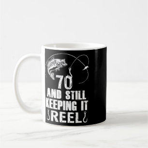 70th Birthday Fishing 70 Years Old Fisherman Gift Coffee Mug