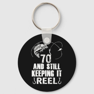 70th Birthday Fishing 70 Years Old Fisherman Gift Key Ring