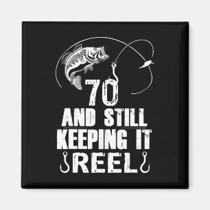 70th Birthday Fishing 70 Years Old Fisherman Gift  Magnet