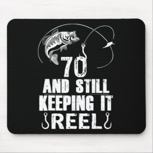 70th Birthday Fishing 70 Years Old Fisherman Gift  Mouse Pad