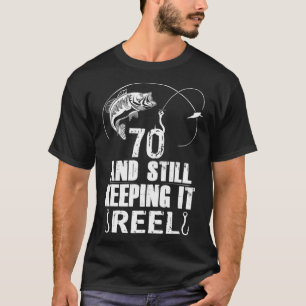 70th Birthday Fishing 70 Years Old Fisherman Gift  T-Shirt