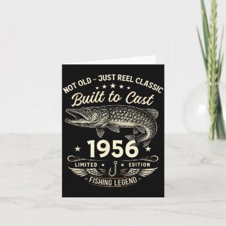 70th Birthday Fishing Gift Men Original 1956 Lied Card