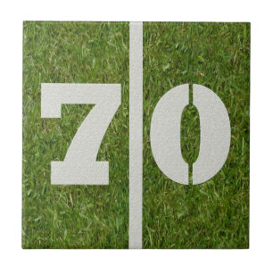 70th Birthday Football Customisable Tile