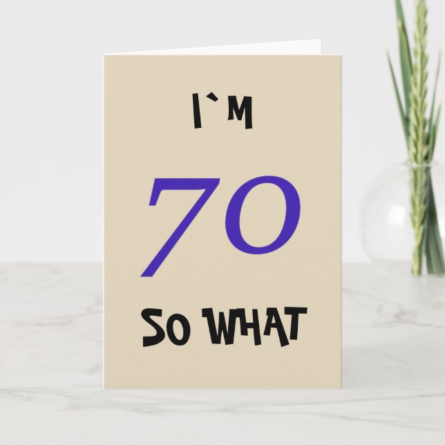 70th Birthday for Him Funny Card (Front)
