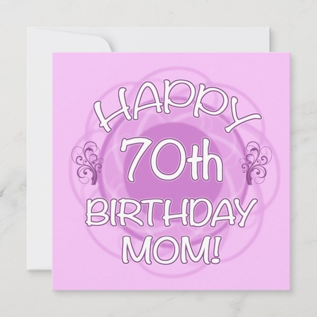 70th Birthday For Mum Card (Front)