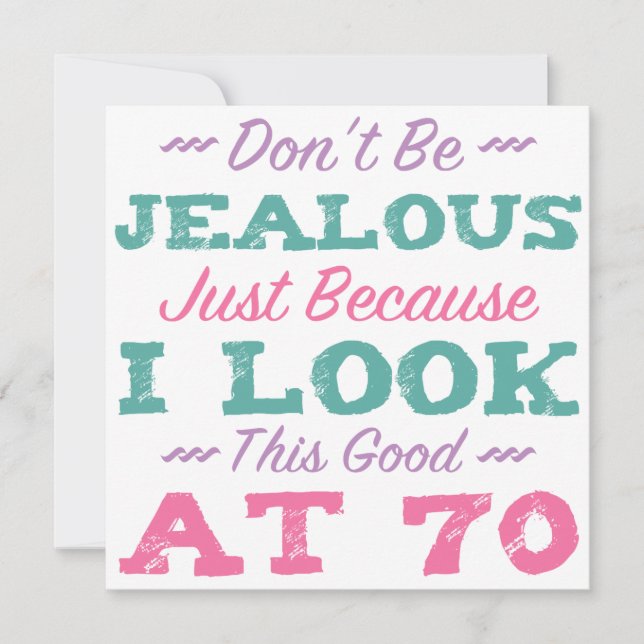 70th Birthday For Women Card (Front)