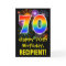 70th Birthday: Fun Fireworks Pattern + Rainbow 70